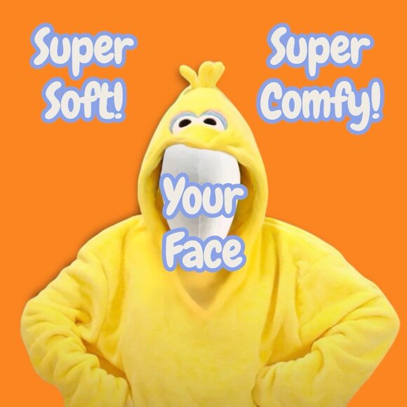 Sesame Street Big Bird Adult Snugible 2-in-1 Blanket Hoodie & Pillow! NEW! - Picture 3 of 8